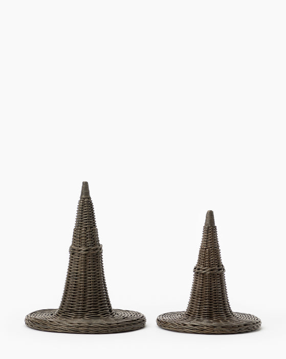 Wicker Witch Hats (Set of 2)