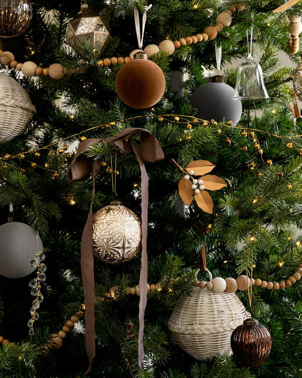 Bronze Leaf Clip Ornament (Set of 2)