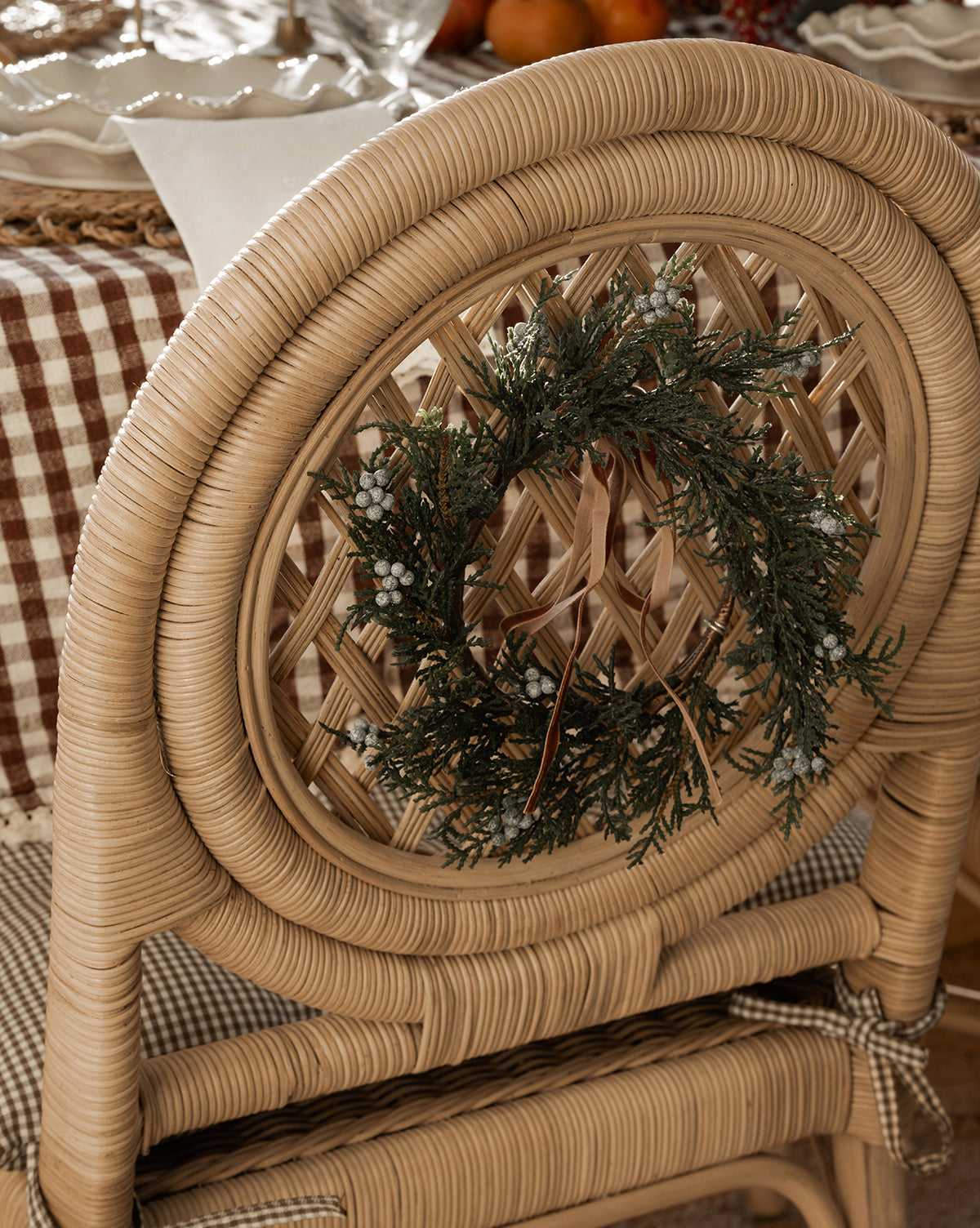 8" Blueberry & Juniper Faux Wreath