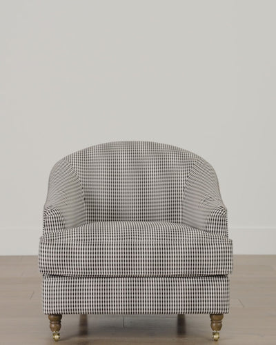McGee & Co. custom upholstered lounge chair. 
