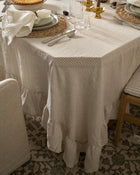 Catania Linen Ruffle Tablecloth
