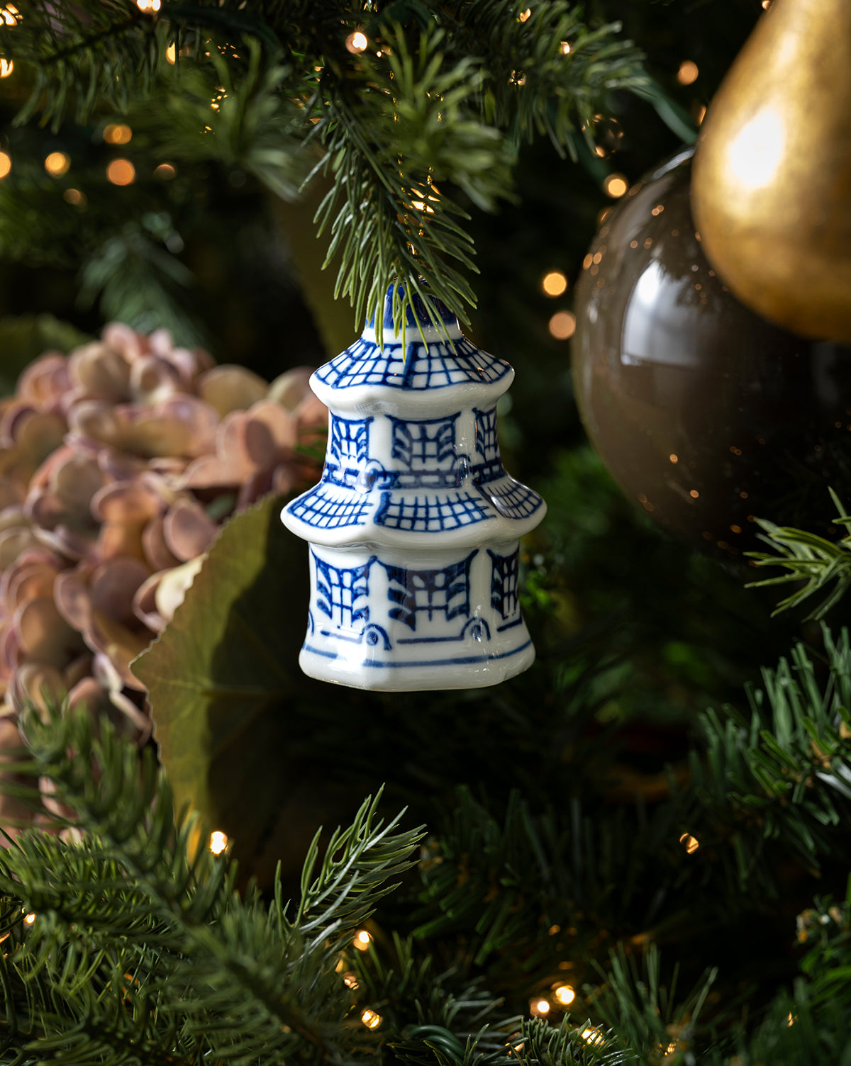 Stoneware Ginger Jar Ornaments (Set of 6)