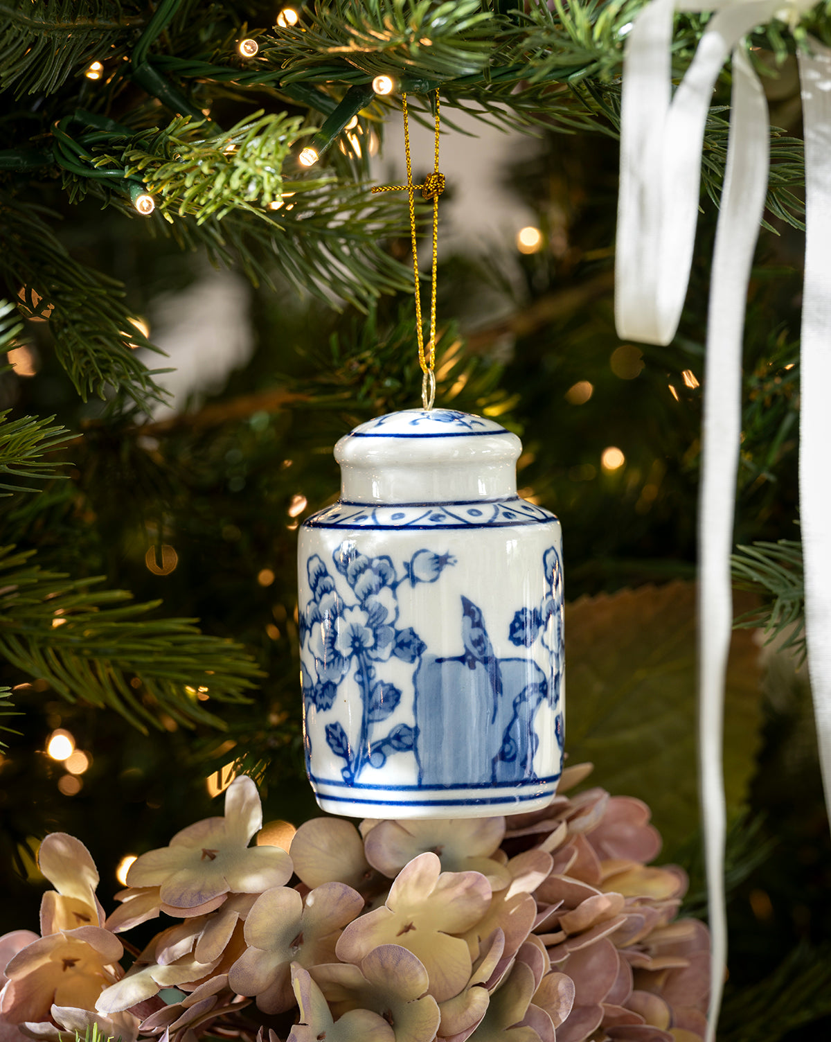 Stoneware Ginger Jar Ornaments (Set of 6)