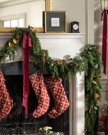 6' Orange & Eucalyptus Faux Garland