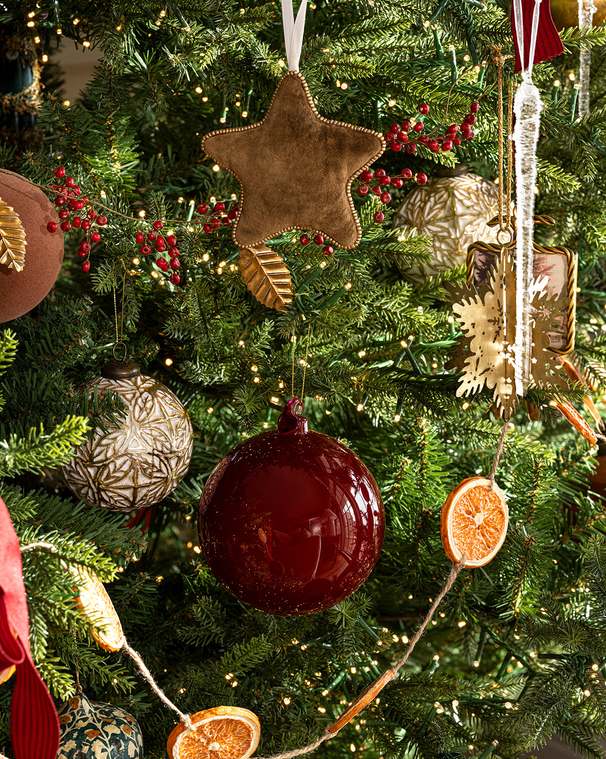 Plush Beaded Star Ornament