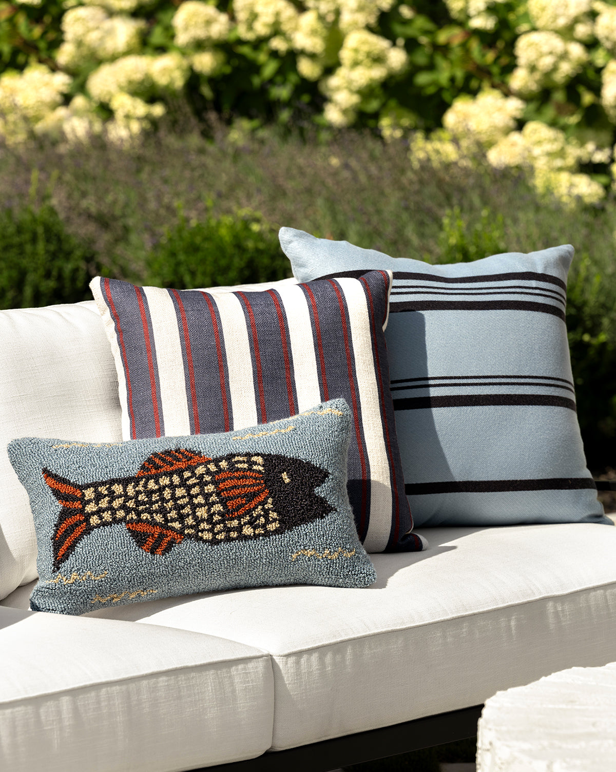 Barnett Striped Indoor/Outdoor Pillow