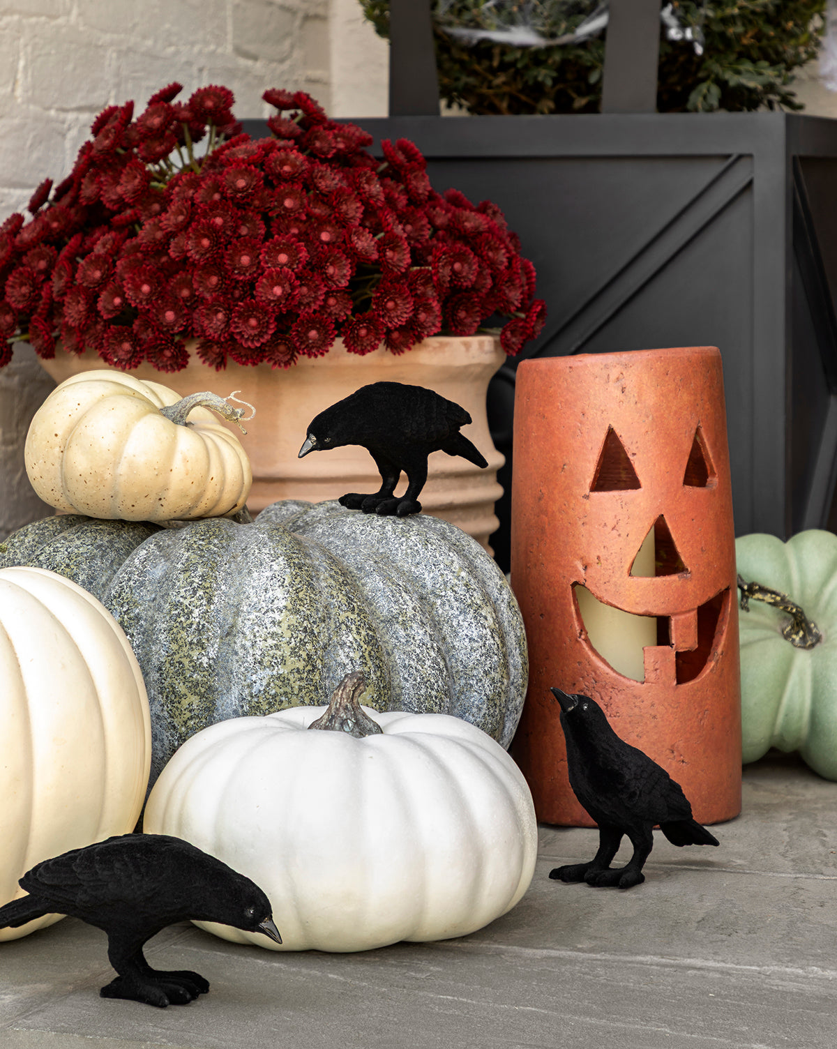 Terracotta Jack-O Lantern Hurricane