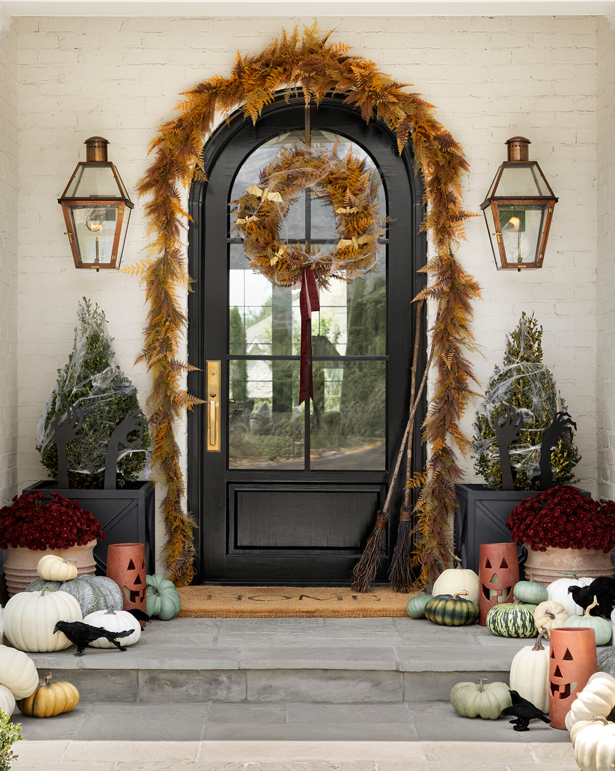 6' Faux Golden Fern Garland