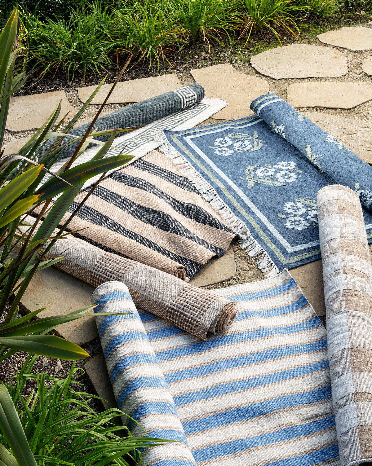 Greek Key Handwoven Indoor/Outdoor Rug