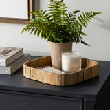Rounded Rattan Tray