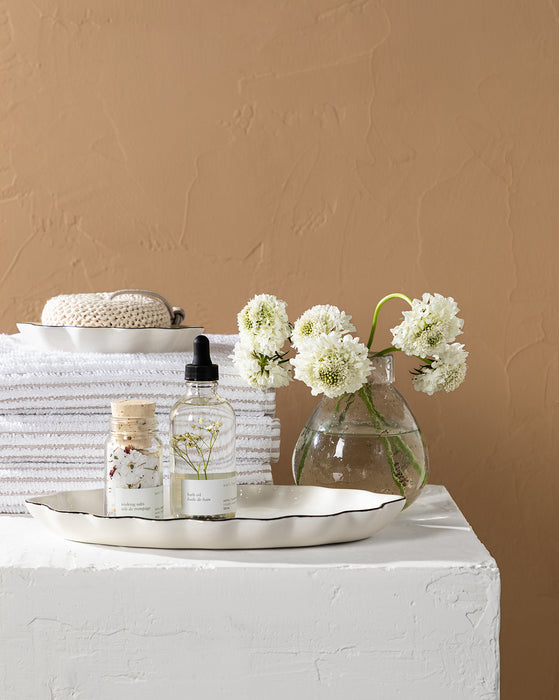 Taupe Striped Bath Collection