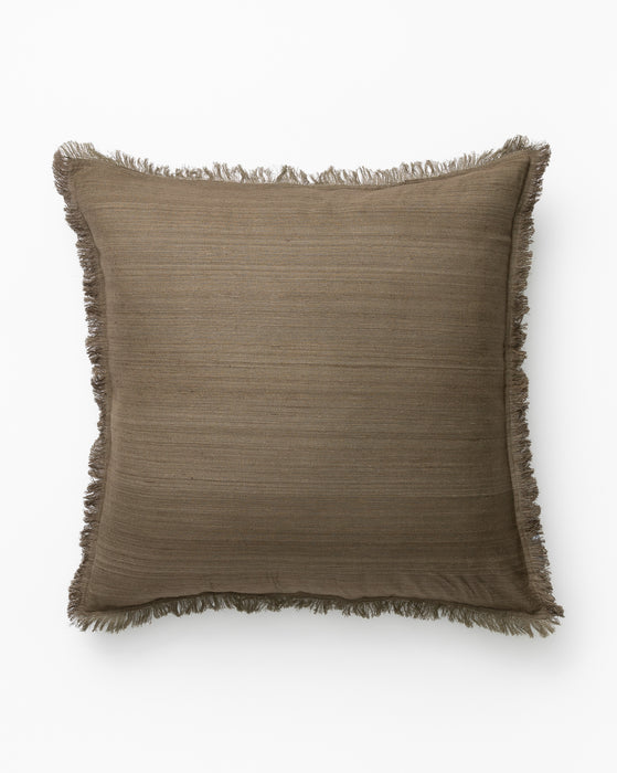 Beach Themed Throw Pillows, Stripe Tassel, Taupe