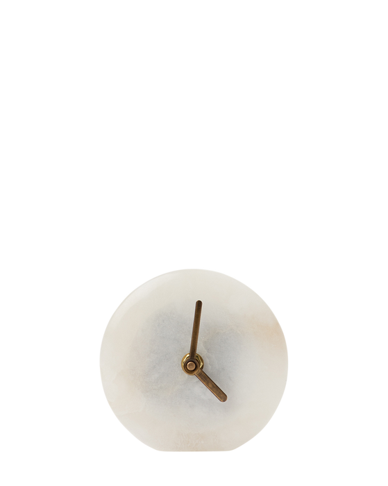 Alabaster Table Clock