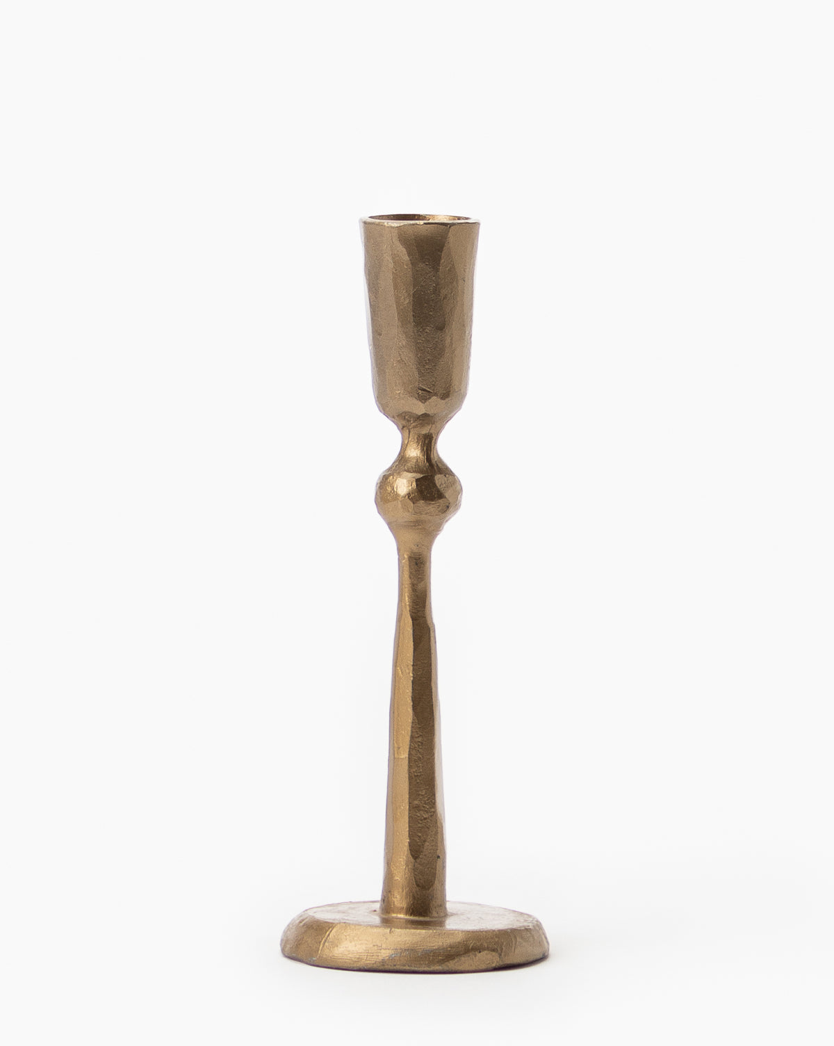 Antique Brass Taper Candle Holder - Thumbnail 3