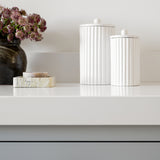 Fluted Lidded Bathroom Canister