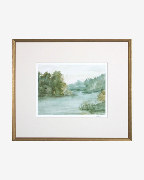 Blue Watercolor River