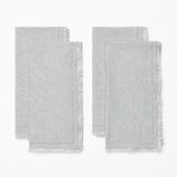 Border Stitch Linen Napkins (Set of 4)