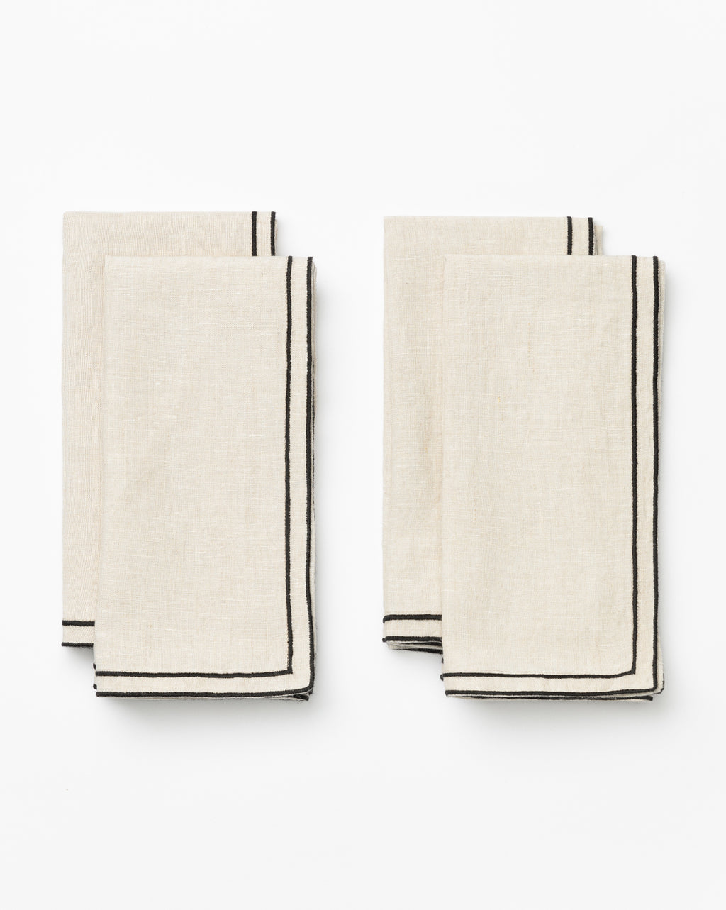 Bordered Linen Napkins (Set of 4) – McGee & Co.