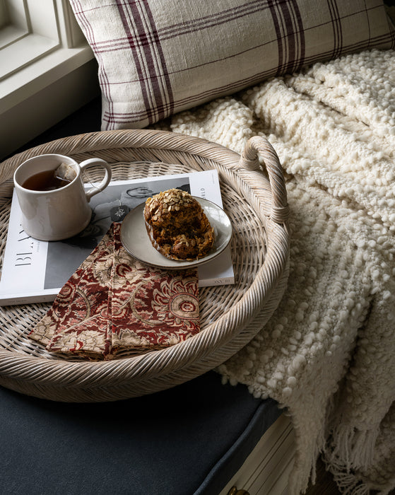 Round Wicker Tray