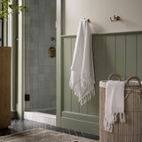 Una White Fringe Bath Collection