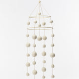 Cream Pom Pom Mobile