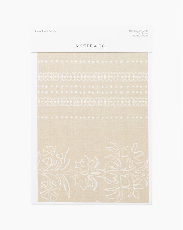 Demi Floral Stripe Wallpaper Swatch