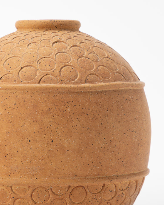 Embossed Terracotta Vase