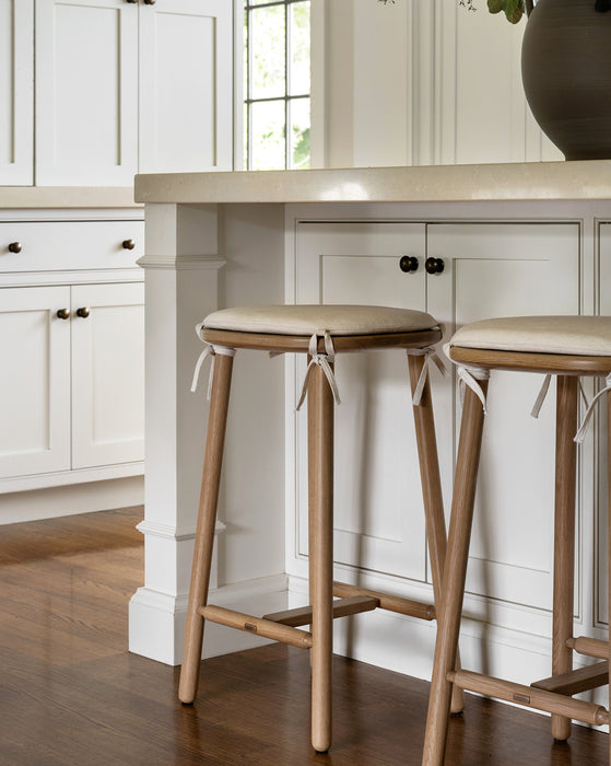 Oak counter shop height stools