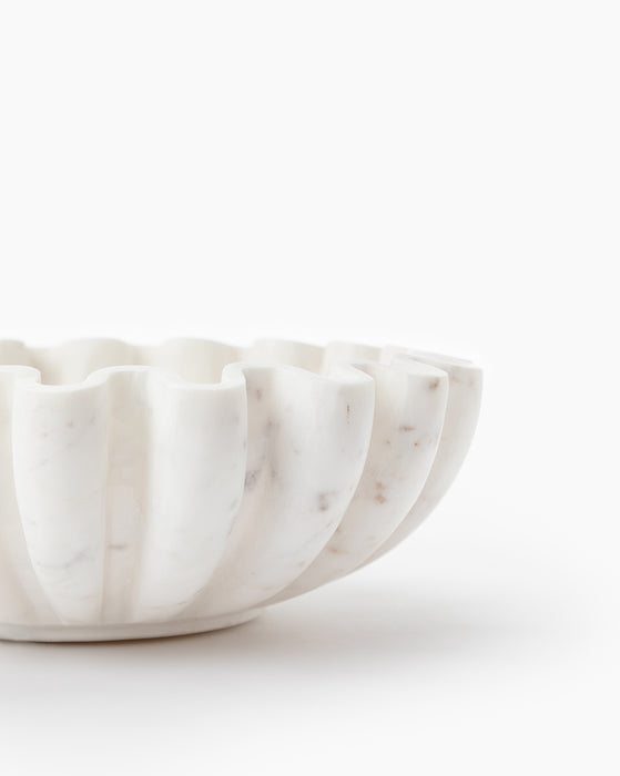 Fluted Marble Bowl