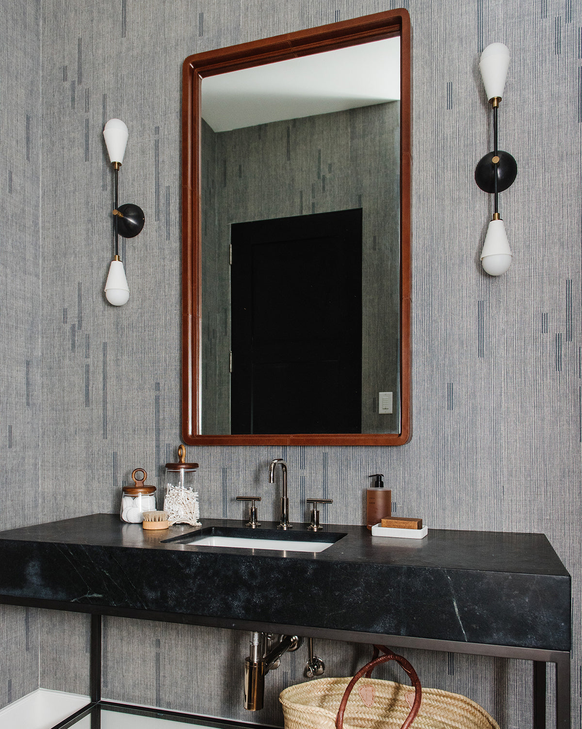 Franklin Leather Mirror