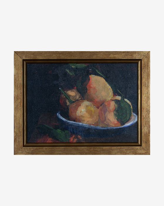 Fruit in a Blue Bowl