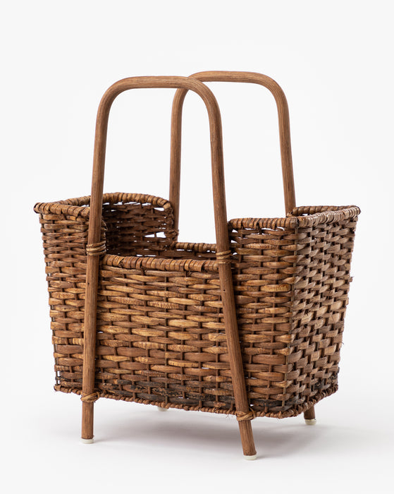 Hand-Woven Rattan Magazine Rack