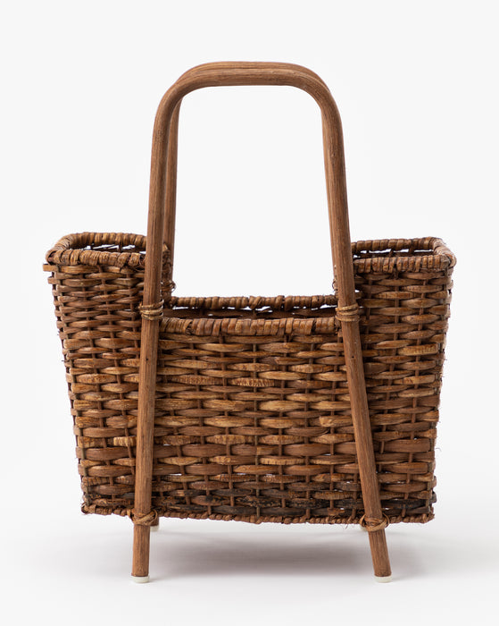 Hand-Woven Rattan Magazine Rack