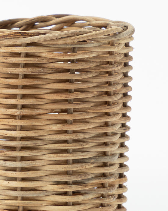 Hand-Woven Wicker Vase