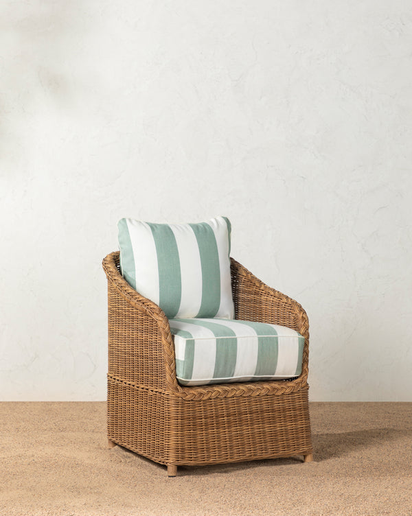 Haviland Outdoor Dining Chair with Striped Cushions
