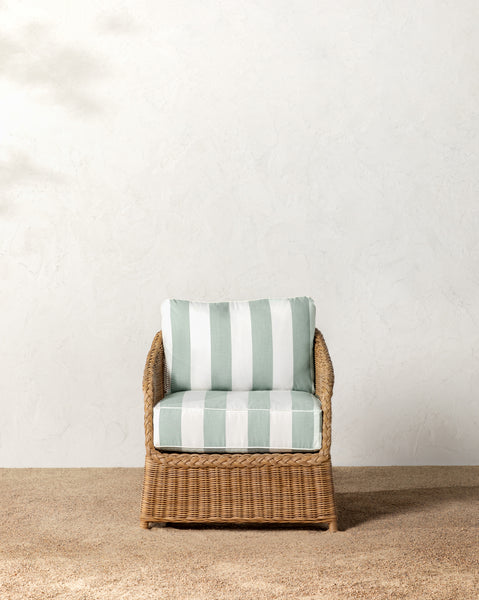 Striped lounge sales chair cushions