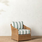 Haviland Outdoor Lounge Chair with Striped Cushions