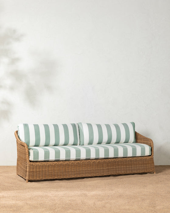 Haviland Outdoor Sofa with Striped Cushions