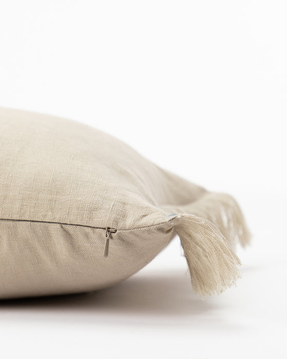 Hazelton Mushroom Fringed Pillow Cover