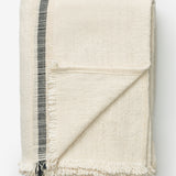 Helena Soft Fringe Black & Cream Blanket