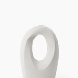 Ivory Abstract Oval Vase