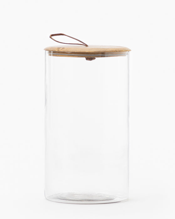 Leather Pull Lidded Jars