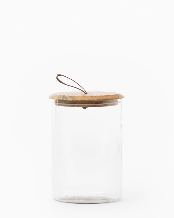 Leather Pull Lidded Jars
