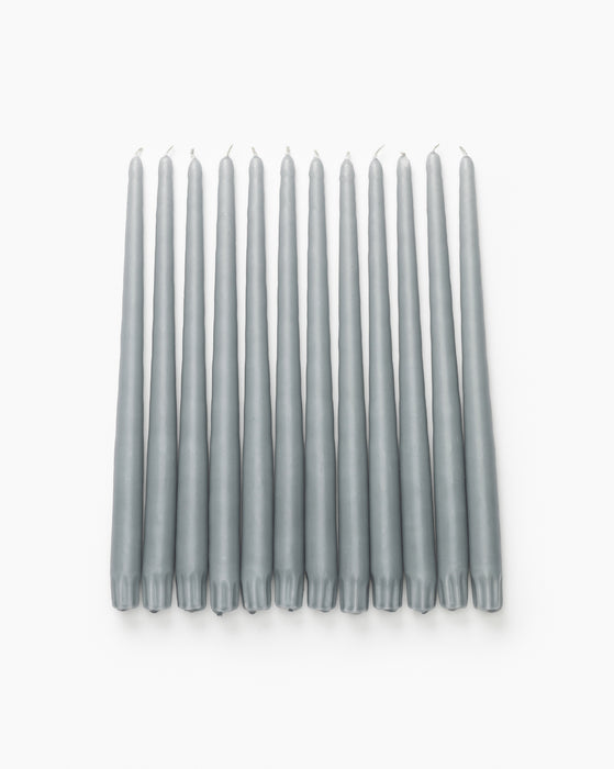 Light Gray Taper Candles(Set of 12)