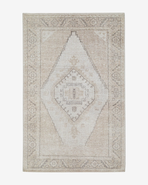 Small White and Grey Rug / Handwoven Rug / Soft Rug / Bathroom Rug