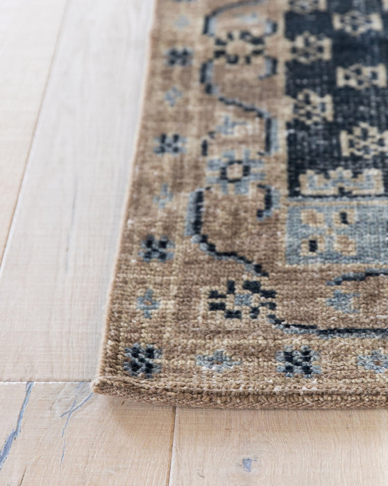 Anya Indigo Hand-Knotted Wool Rug