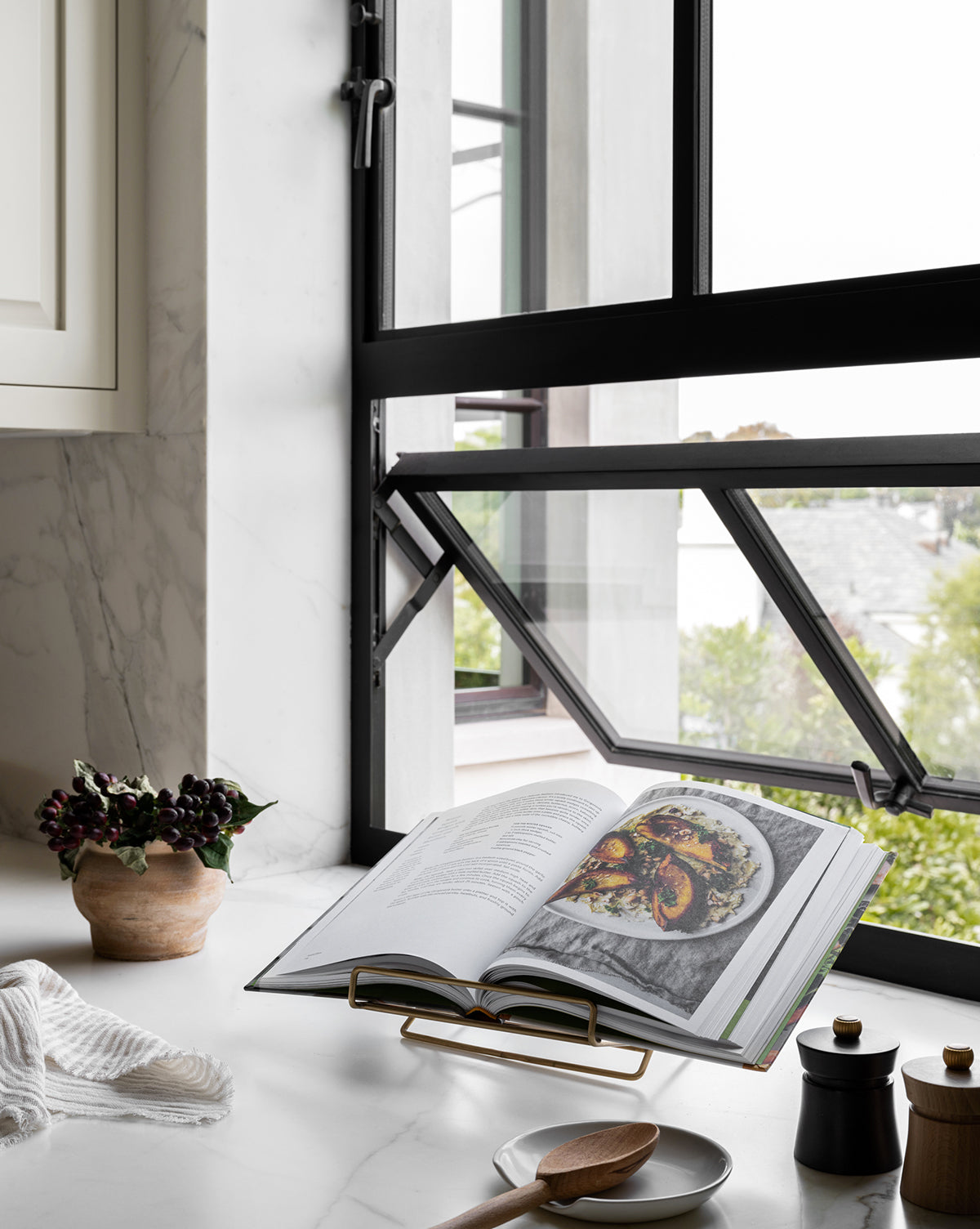 Brass Cookbook Holder McGee & Co.