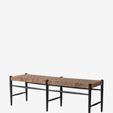 Ollie Woven Leather Bench