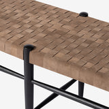 Ollie Woven Leather Bench