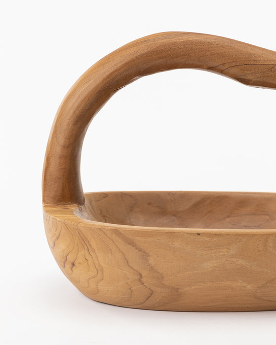 Rustic teak wooden decorative basket – R-Home Furniture